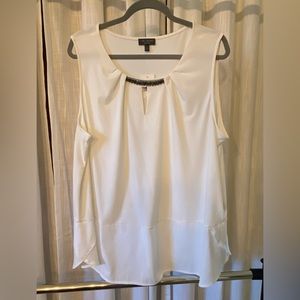 White blouse with beading